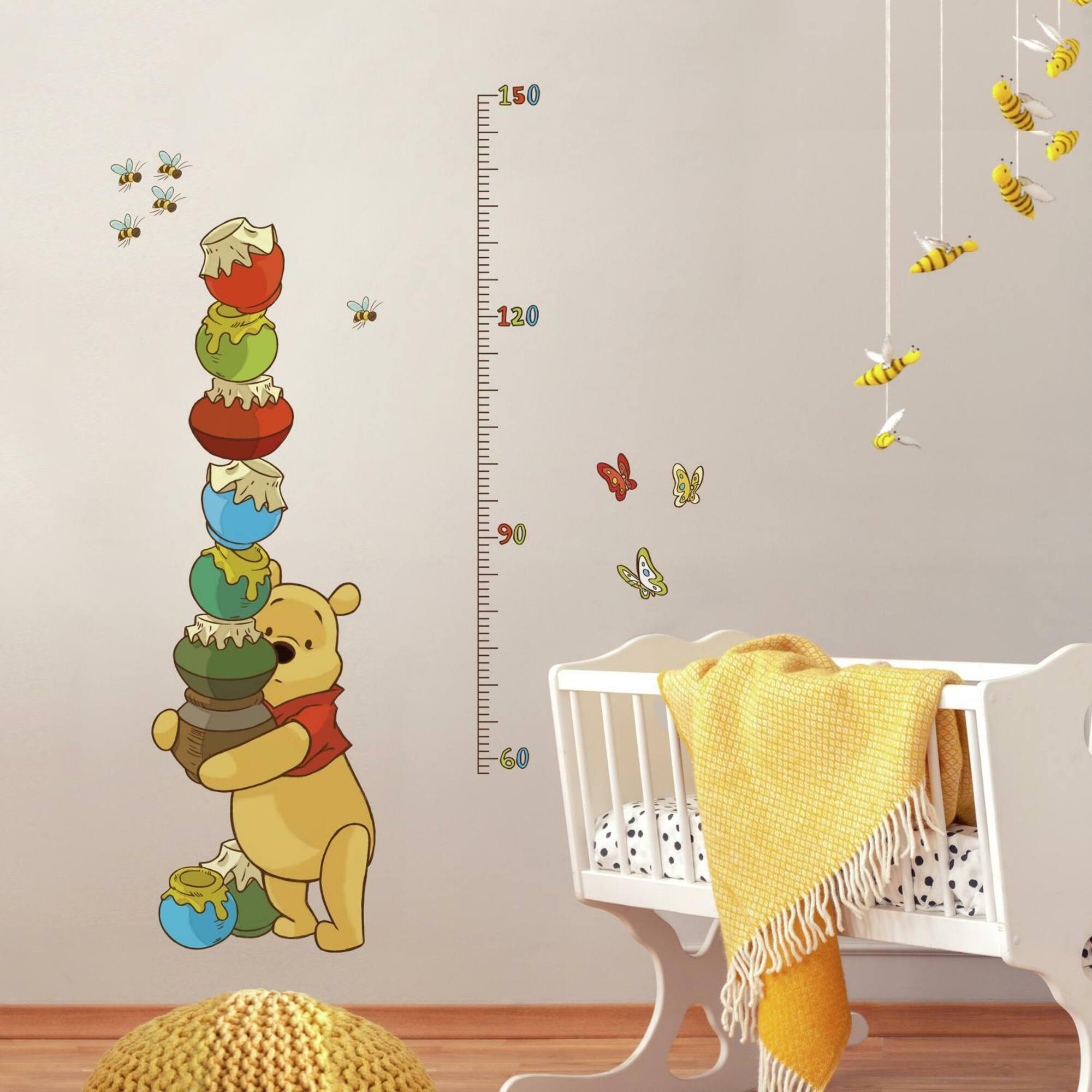 RoomMates Winnie the Pooh Peel & Stick Inches Growth Chart
